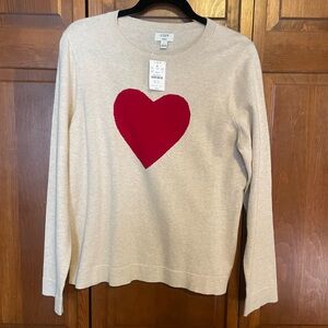 J. Crew Factory Heart Teddie Sweater